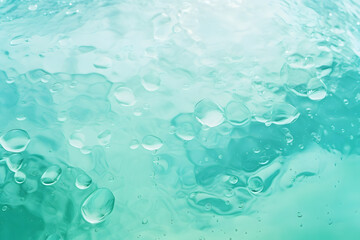 Luftblasen unterwasser mit Wellen und Wasserbewegung im Gegenlicht