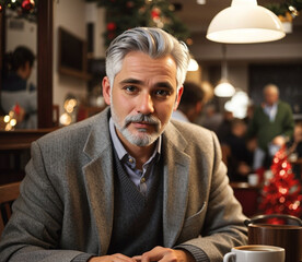 man in cafe