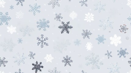  a pattern of snowflakes on a light blue background.  generative ai