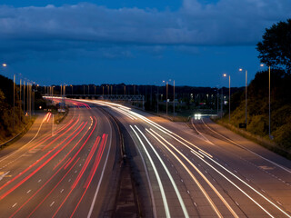 UK, England, Motorway M25 dusk