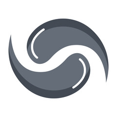 Obraz premium Black Hole Flat Icon