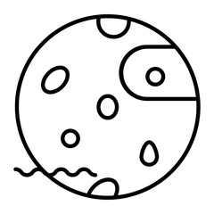 Distant Planet Outline Icon