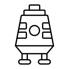 Obraz premium Space Module Outline Icon