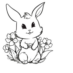 Line Art Baby Fox