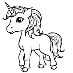 Line Art Baby unicorn