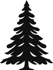 Real Christmas spruce tree. Sketch for greeting card with text, festive poster or party invitations.The attributes of Christmas and New year. Vector closeup illustration realistic style.