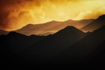 Sun Rays on Mount Baldy