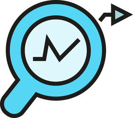 Magnifier and Chart Icon
