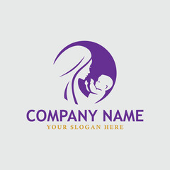 child care logo design vector