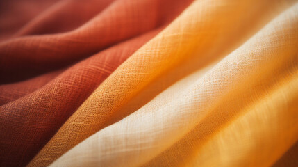 Close-up of colorful linen textile