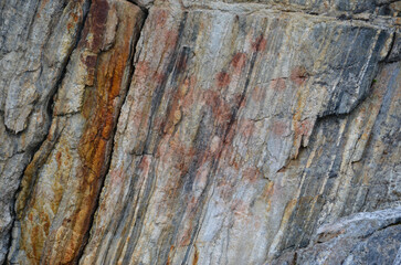 Ancient tribal drawing on rocks