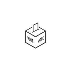 Vote, ballot box. Vector icon template