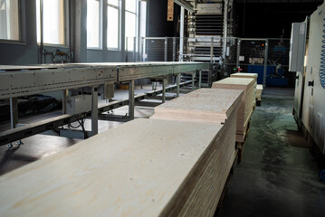 Production of wooden products. Modern production technologies. Woodworking industry. Furniture industry