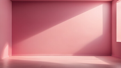 empty room with pink wall