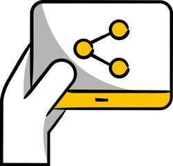 Tablet and Share Icon
