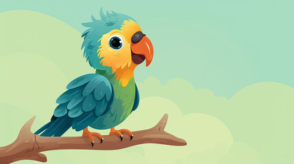 Playful Parrot Vector