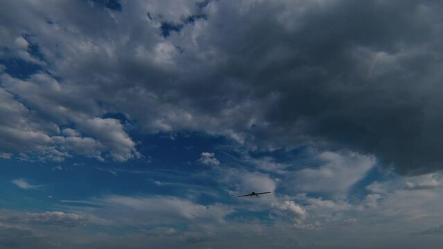 Turkish Military Drone Bayraktar Flying