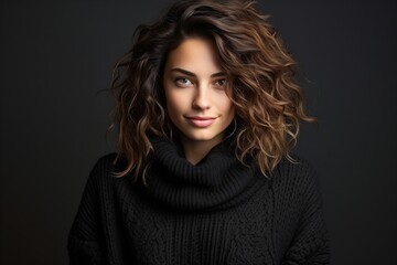 Naklejka premium Portrait of a young woman, generative AI