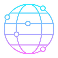 Global Networking Gradient Icon
