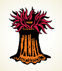 Sea creature. Vector drawing icon