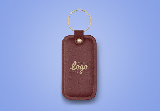 Leather Keychain Mockup