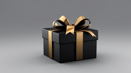 Obraz premium Gift box isolated on white background, black friday shopping sale.