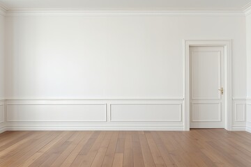 luxury empty interior room with white door. traditional style of old Viennese architecture.  - Powered by Adobe