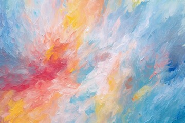 Colorful abstract artwork with tie dye pattern and rough texture in modern impressionism style. Generative AI