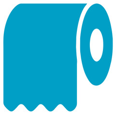 Minimalist Toilet Paper Icon.