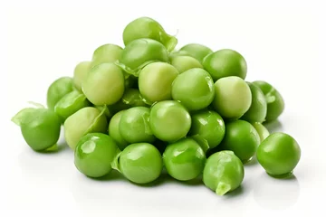 Foto op Plexiglas isolated green peas. Generative AI © Nadia