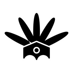 Headdress Glyph icon
