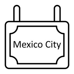 Mexico City Outline Icon