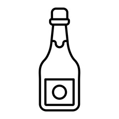 Wine Bottle Outline Icon