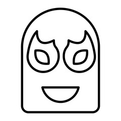 Wrestling Mask Outline Icon