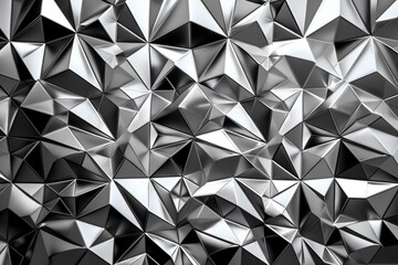 Abstract silver triangular pattern. Generative AI