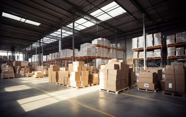 Modern warehouse interior