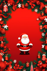 Fototapeta premium Christmas is here! Christmas card template for your designs
