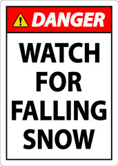 Danger Sign Watch For Falling Snow