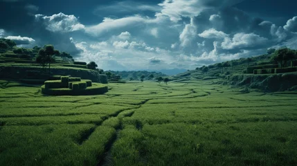 Fotobehang rice terraces © faiz