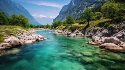 Foto op Plexiglas river in the mountains © faiz