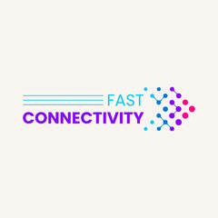 Fast Connectivity logo company vector simple