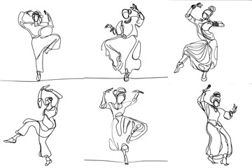 Fototapeta na wymiar One-Line Drawing of African Dance: Celebrating Culture and Spirit