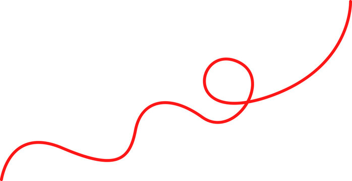 Red line thread vector
