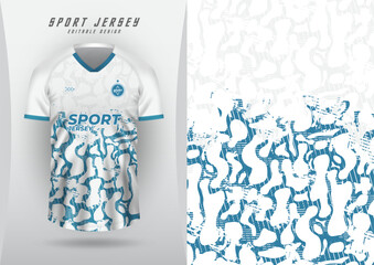 background for sports jersey football jersey running jersey racing Cycling, white surface, liquid pattern in blue