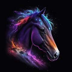 Obraz na płótnie Canvas Realistic Nebulosa Galaxy horse head. Cosmic. Illustration 