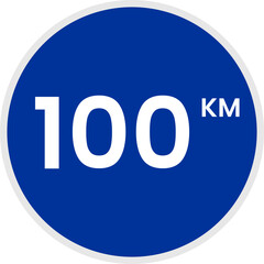 100 km zone traffic sign speed limit