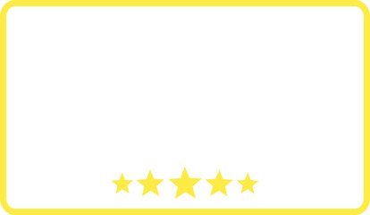 Testimonial text box with star rating