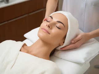 Fotobehang Skin woman therapy female salon beauty spa care treatment face person massage © SHOTPRIME STUDIO