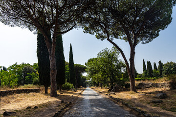 Ancient Roman road in Italy called Appian way. The most important ancient Roman roads build to...