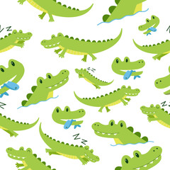 Crocodile Seamless Pattern
